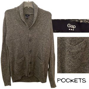 Gap gray knit wool blend cardigan Large
